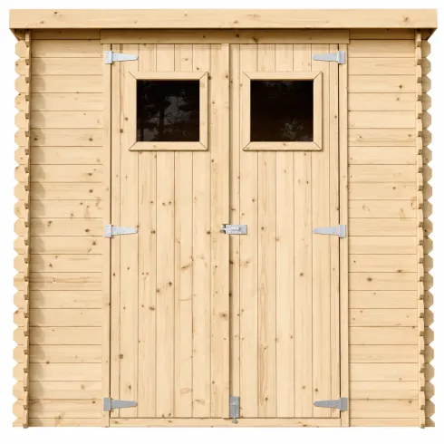 Casetta da Giardino 200x130 Legno 19 mm Doppia Porta Pavimento 2 m2