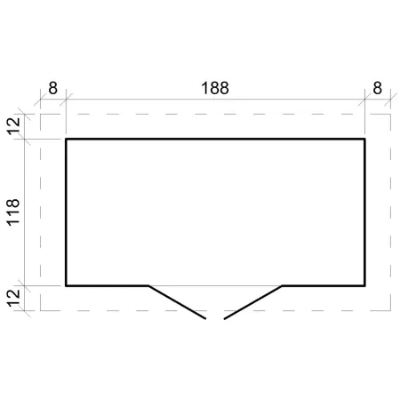 Casetta da Giardino 200x130 Legno 19 mm Doppia Porta Pavimento 2 m2