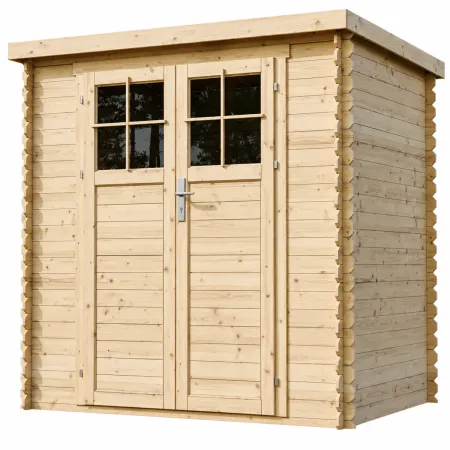 Casetta da Giardino 204x142 Legno 19 mm Porta con Serratura 2 m2