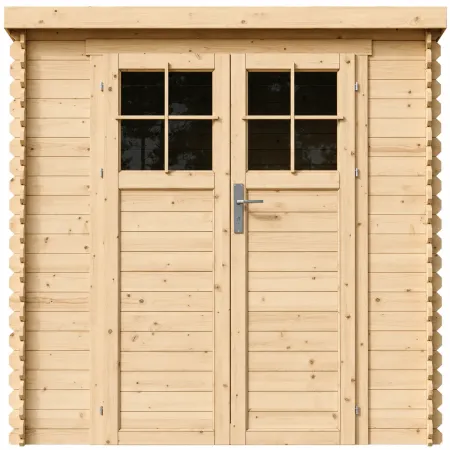 Casetta da Giardino 204x142 Legno 19 mm Porta con Serratura 2 m2