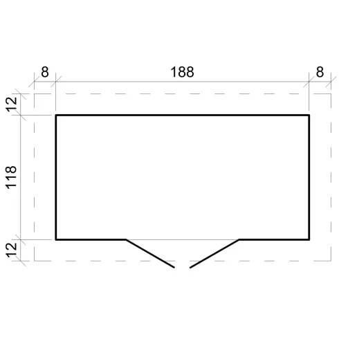 Casetta da Giardino 204x142 Legno 19 mm Pavimento Porta Serratura 2 m2