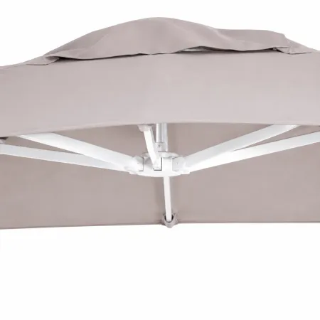Ombrellone Palo Decentrato 3x4 Grigio da Giardino Antivento in Alluminio Esterno | BricoShop24