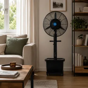 Ventilatore da Pavimento Nebulizzatore DCG 260W 41L 3 Velocità Nero 2