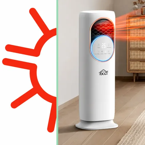 Ventilatore Nebulizzatore DCG Caldo 1800W Freddo 60W 3L Bianco Touch