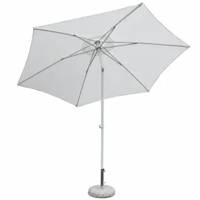 Ombrellone Bianco 3 Mt da Giardino Rotondo Palo Centrale Balcone Girevole