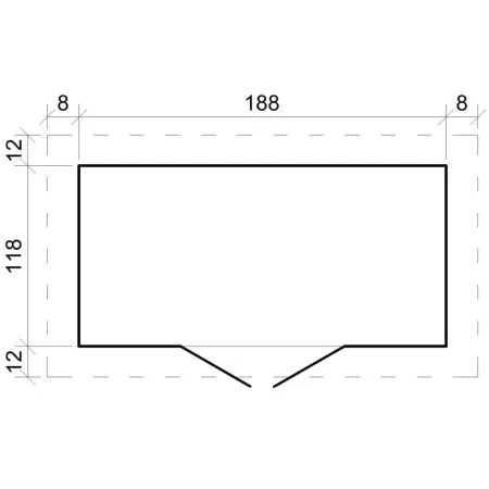 Casetta da Giardino Legno 19 mm 200x130 cm Doppia Porta Pavimento