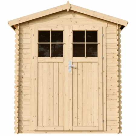 Casetta da Giardino in Legno 180x180 Pavimento Porta con Serratura