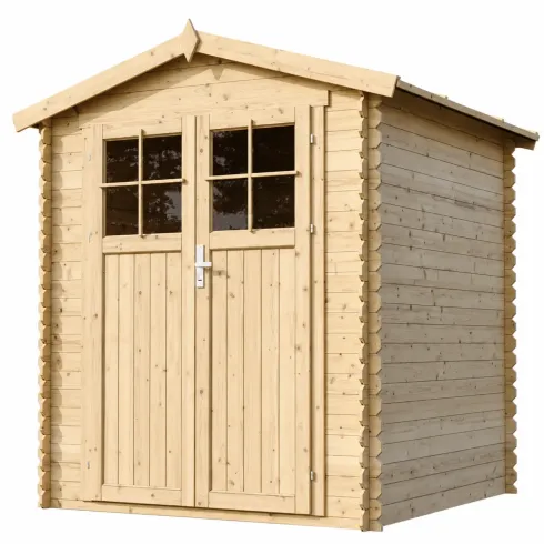 Casetta da Giardino in Legno 180x180 Pavimento Porta con Serratura