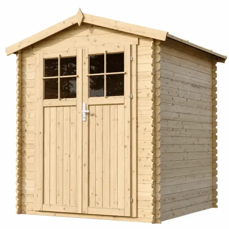 Casetta da Giardino in Legno 180x180 Pavimento Porta con Serratura