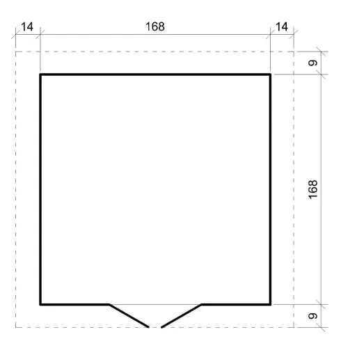 Casetta da Giardino 180x180 in Legno 19mm Porta con Finestra