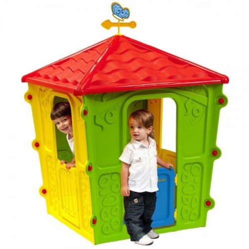 Casetta in Plastica per Bambini da Giardino Esterno 1x1 Resina Gioco Bimbi PVC