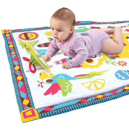 Tappeto Pieghevole Attività Neonato Bambino XL 145x100 cm con Giochi