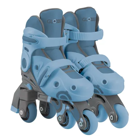 Pattini Bambini Regolabili 2 in 1 Celeste Taglia 30-33 Inline Learning