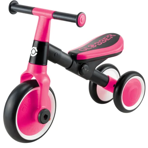 Triciclo Evolutivo Bambini 2 in 1 Rosa Neon Bici Pedali Removibili