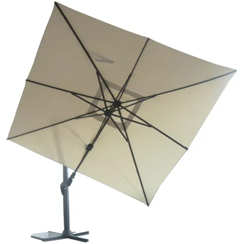 Ombrellone da Giardino Grigio 3x3 Palo Decentrato Alluminio Antracite