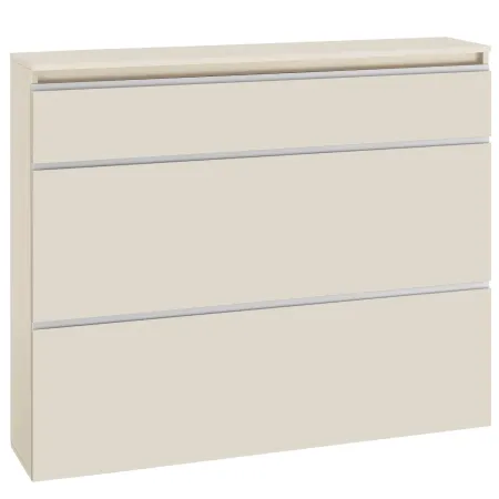 Scarpiera Salvaspazio 3 Ante Ribalta Beige 24 Paia Scarpe da Ingresso