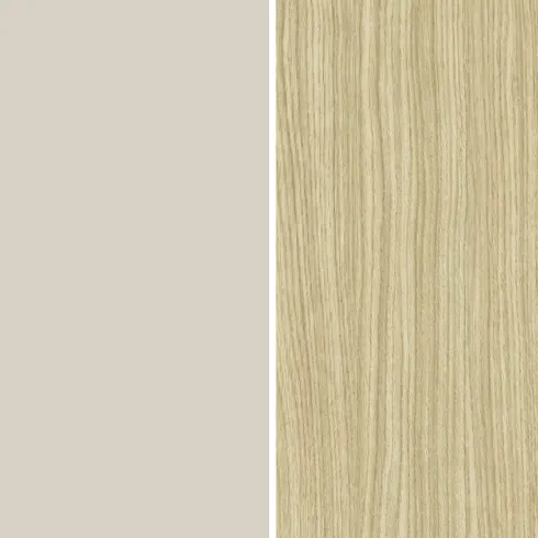 Credenza da Cucina Soggiorno Beige Rovere 5 Ante Battenti Ribalta