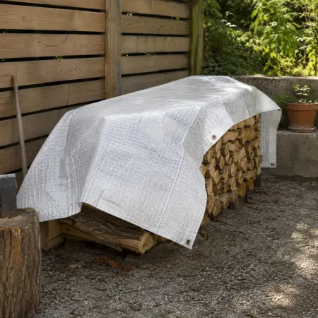 Telo Occhiellato Impermeabile 3x6 m PE Bianco Copertura Lavabile