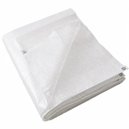 Copertura Telo Occhiellato PE Bianco 3x5 m Impermeabile Lavabile
