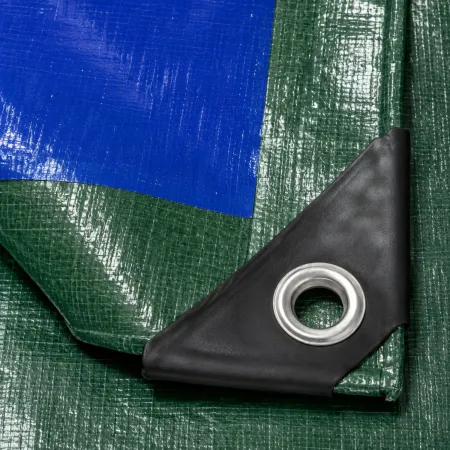 Telo Occhiellato Impermeabile in Polietilene Verde Blu 8x12m 130g/m2