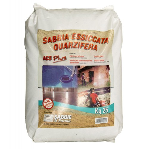 25kg Sabbia per Pompa Filtro Piscina Quarzifera di Quarzo Sabbiera Gioco Bambini