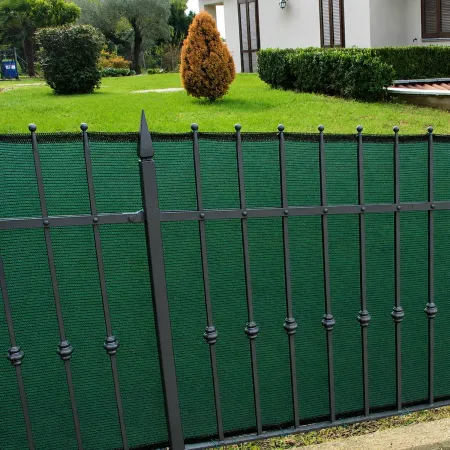 Rete Ombreggiante 1x10 m Copertura da Esterno Verde con Asole