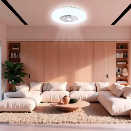 Ventilatore Plafoniera LED 45 W Zephir Luce RGB Telecomando 6 Velocità