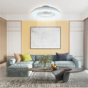 Ventilatore da Soffitto Zephir Plafoniera LED 30W Dimmer Telecomando 2