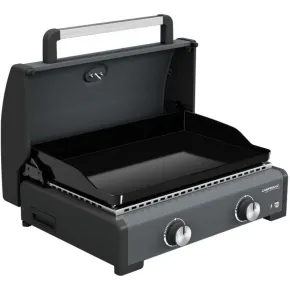 Barbecue Gas Plancha da Tavolo Campignaz 2 Fuochi 6kW Piastra in Ghisa 2
