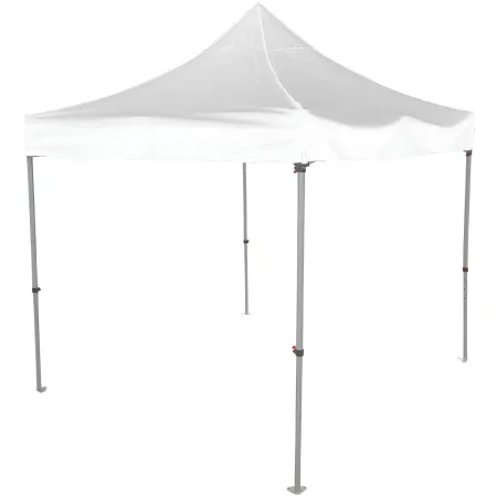Gazebo per Giardino Pieghevole 3x3 m Bianco Quadrato Acciaio PVC