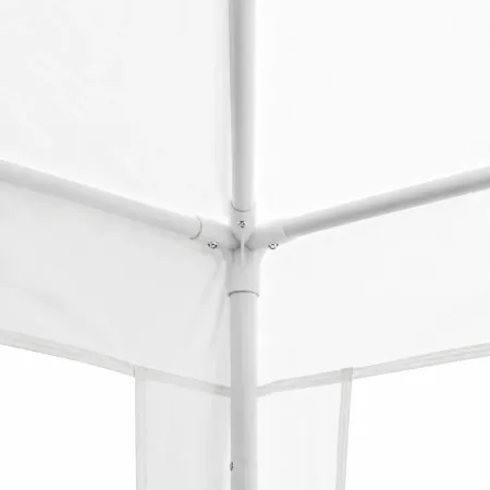 Gazebo da Esterno 2x3 m Telo in Raffia Bianco Rettangolare Acciaio