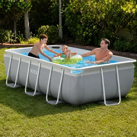 Piscina Intex Rettangolare Frame 488x244x107 cm Pompa Scaletta Teli