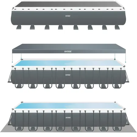 Piscina Fuori Terra Intex 975x488x132 cm Pompa a Sabbia Teli Scaletta