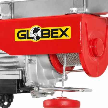 Paranco Elettrico Globex 125/250 kg 500 W con Cavo Acciaio Fine Corsa