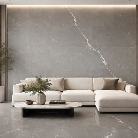 Set 22 Piastrelle Autoadesive PVC Effetto Marmo Grigio Muro Pavimento