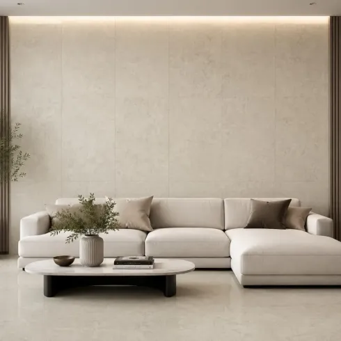 Set 22 Piastrelle Autoadesive PVC Effetto Marmo Beige Muro Pavimento