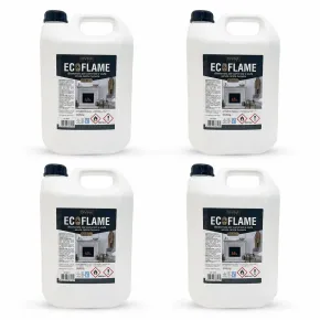 4 Taniche Bioetanolo Combustibile Ecoflame 5L per Biocamini Inodore