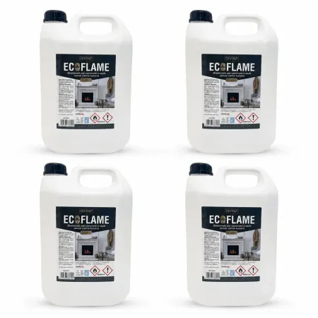 4 Taniche Bioetanolo Combustibile Ecoflame 5L per Biocamini Inodore
