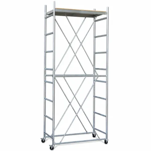 Trabattello Ferro Zincato Ponteggio Altezza Lavoro 450 cm Mezzopiano