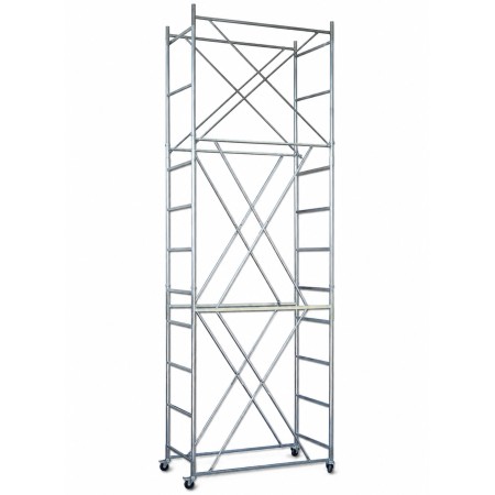 Trabattello Ferro Zincato Ponteggio Lavoro 540 cm Mezzopiano Parapetto