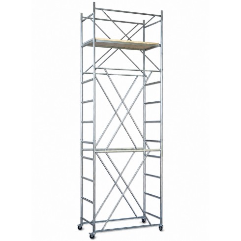 Trabattello Ferro Zincato Ponteggio Lavoro 540 cm Mezzopiano Parapetto