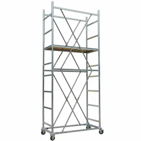 Trabattello Acciaio Zincato Ponteggio Piano con Botola Lavoro h 457cm