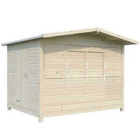 Chiosco Pieghevole in Legno 298x228x245 cm con Pavimento per Eventi