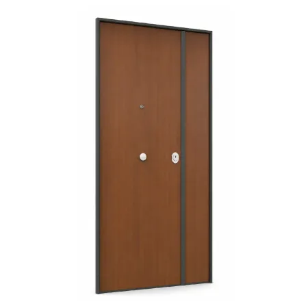 Porta Blinda 2 Ante da Interno Configurabile Classe 3-4 Noce e Bianco
