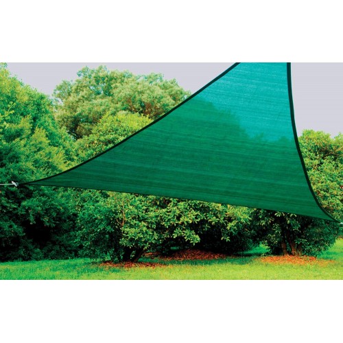Vela 5x5 Triangolare Telo Ombreggiante Verde Giardino Ombra Tenda Parasole 
