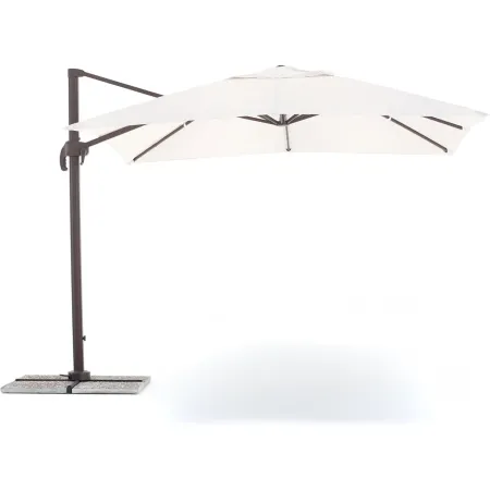 Ombrellone Palo Decentrato 3x4 Ecru da Giardino Antivento in Alluminio Esterno | BricoShop24