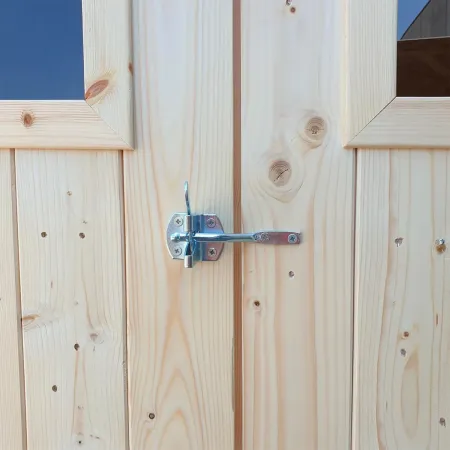 Casetta in Legno con Pavimento 3x3 m Block House Doopia Porta Finestra