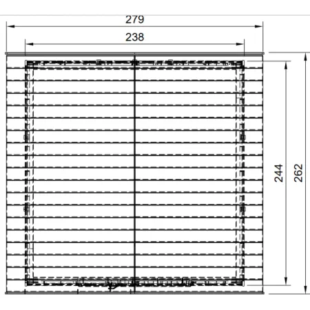 Casetta in Legno da Giardino 238x245 cm con Porta Doppia a Battente