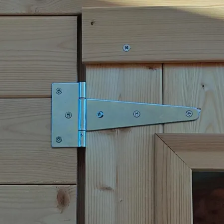 Casetta in Legno da Giardino Block House 2x2 m Doppia Porta Finestrata