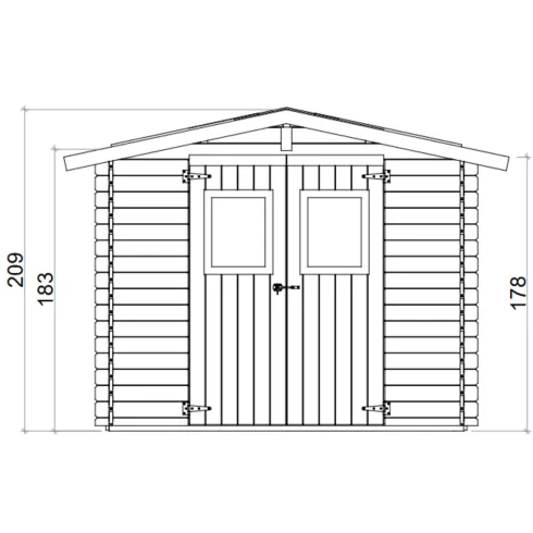 Casetta in Legno Block House 249x249 cm Impermeabile da Giardino